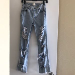 Alice + Olivia distressed jeans